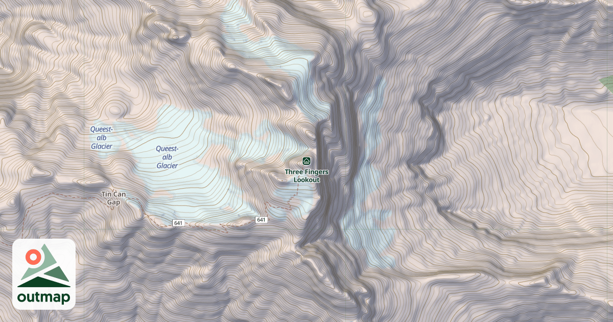 Map of Three Fingers Lookout