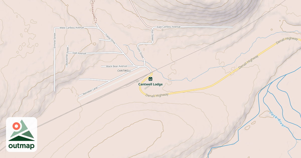 Map of Cantwell Lodge