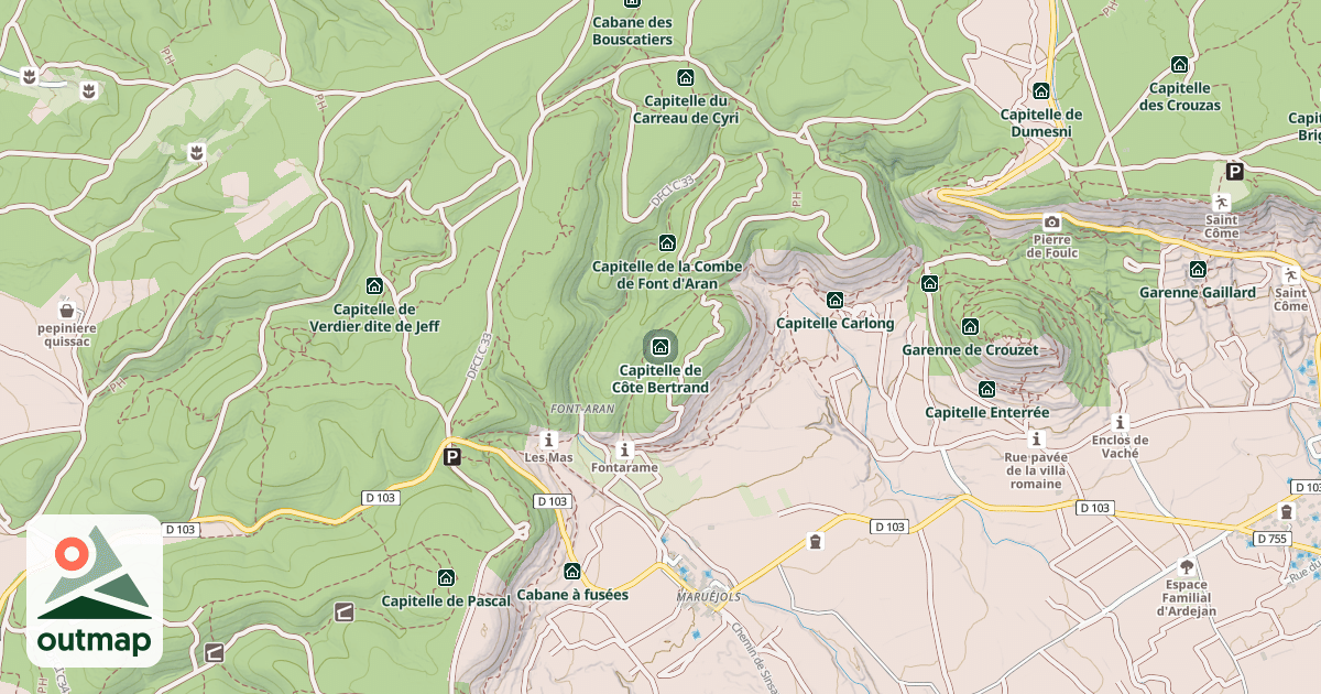 Map of Capitelle de Côte Bertrand