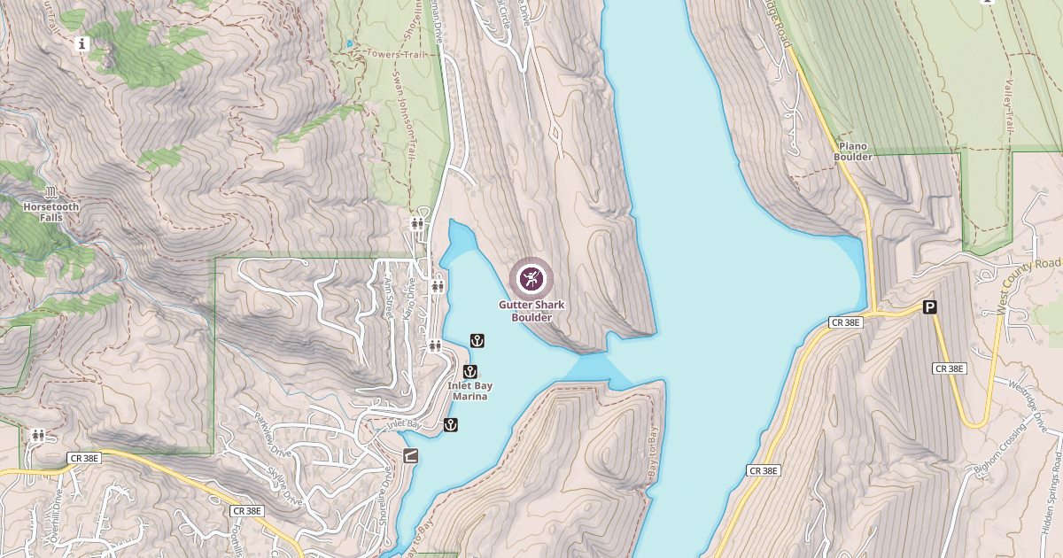 Map preview of Gutter Shark Boulder