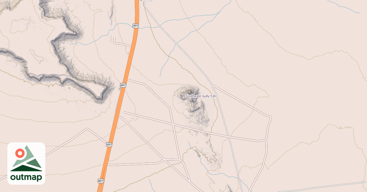 Map of Southeast Gully