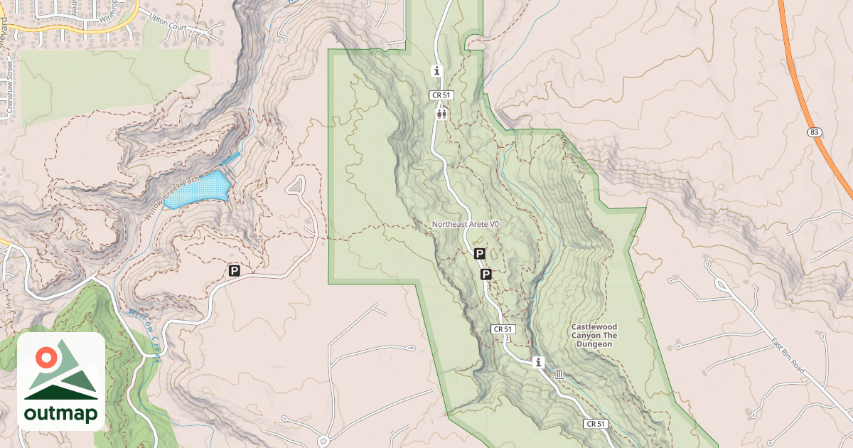 Map of Northeast Arete
