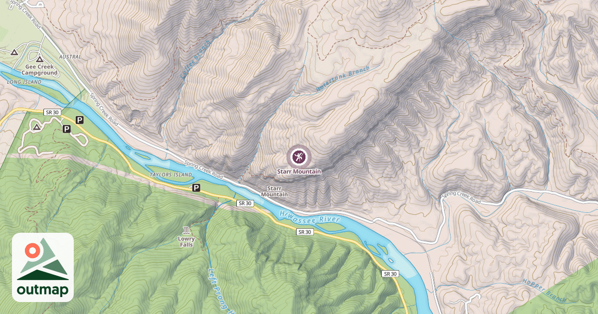 Map of Starr Mountain
