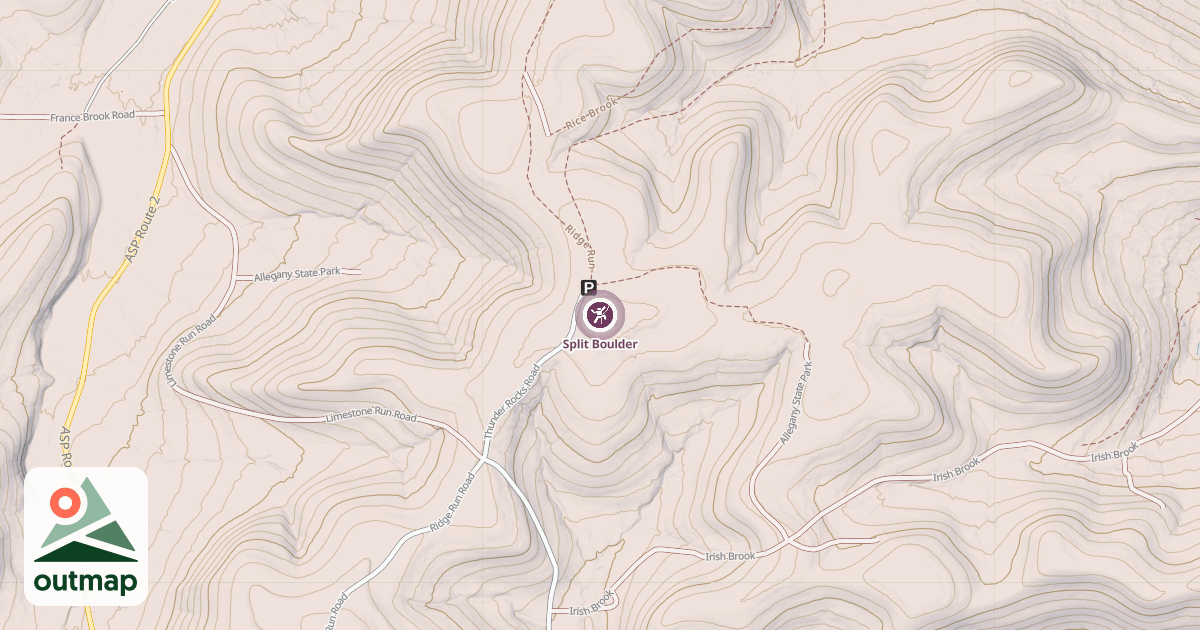 Map of Split Boulder
