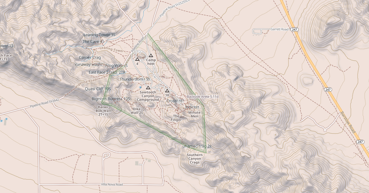 Map preview of Backside Arete