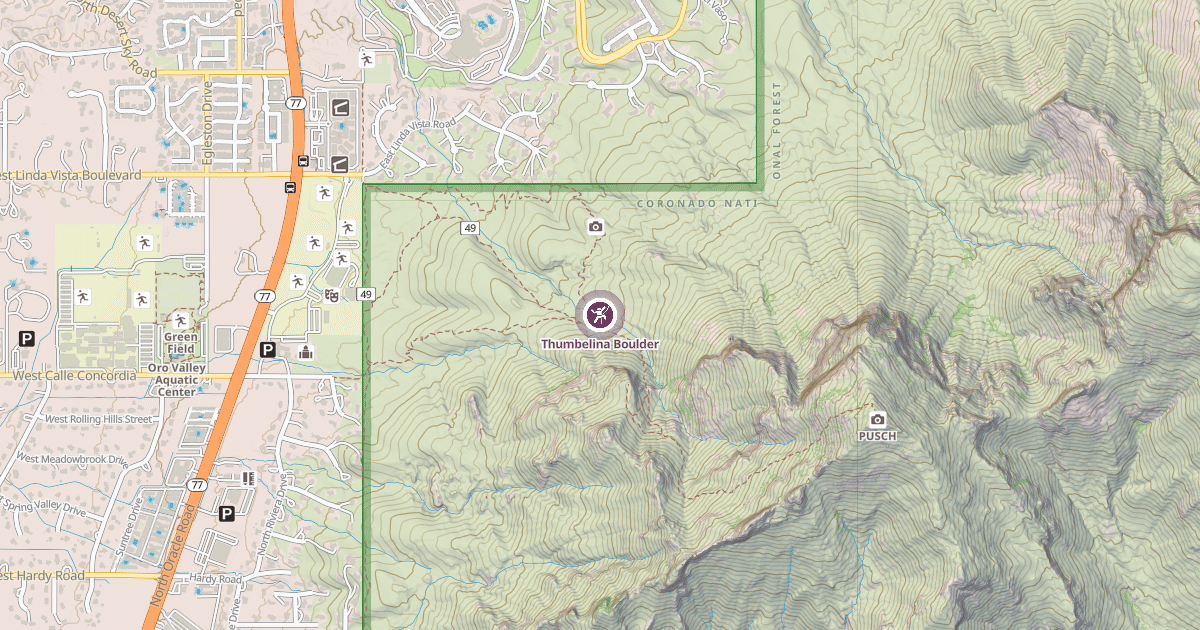 Map preview of Thumbelina Boulder
