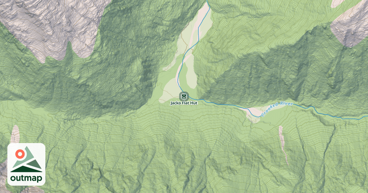 Map of Jacko Flat Hut