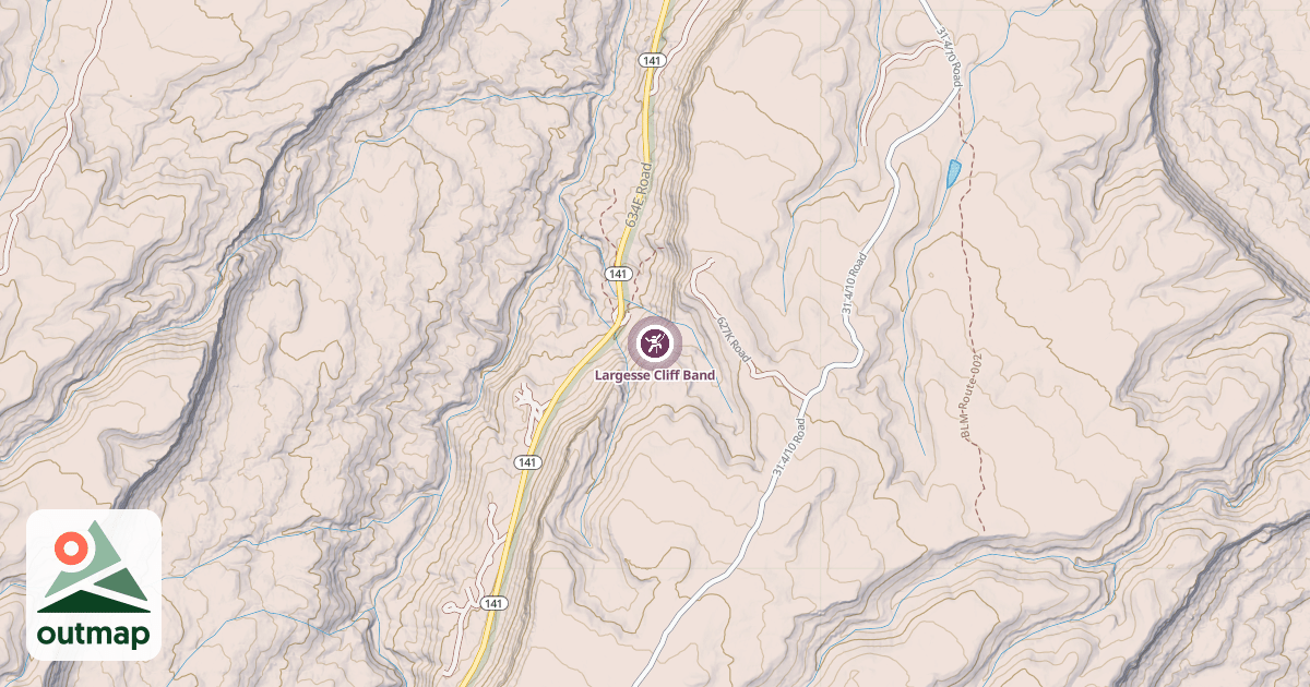 Map of Largesse Cliff Band
