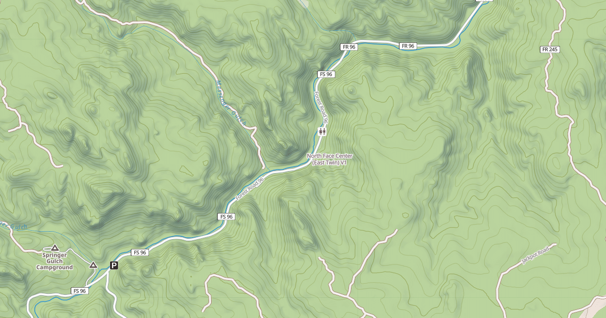 Map preview of North Face Center (East Twin)