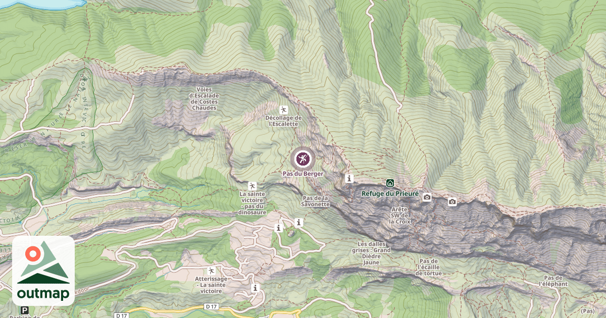 Map of Pas du Berger