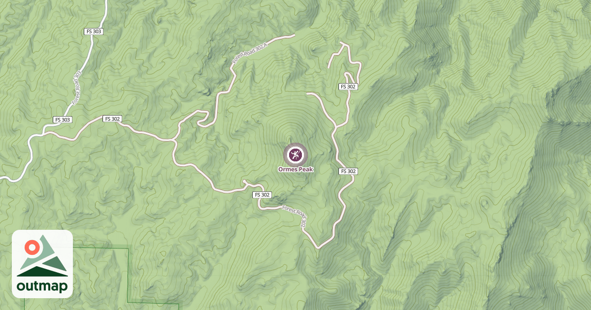 Map of Ormes Peak