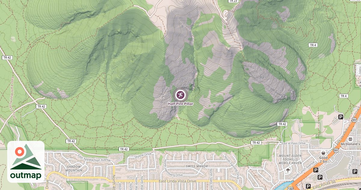 Map of Half-Pint Pillar