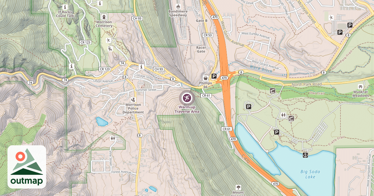 Map of Warm-up Traverse Area