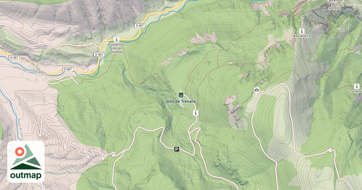 Map of Gîte de Trévans