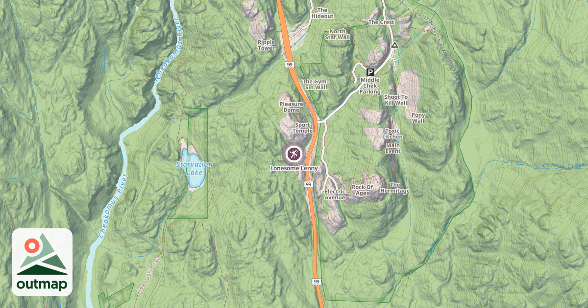 Map of Lonesome Lenny