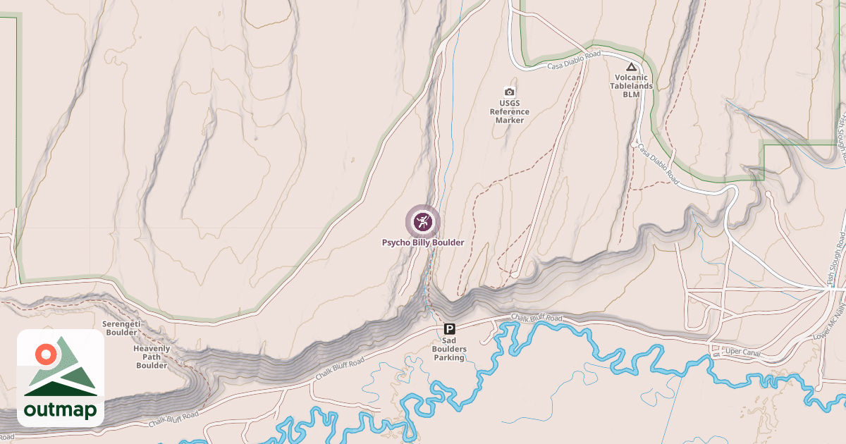 Map of Psycho Billy Boulder