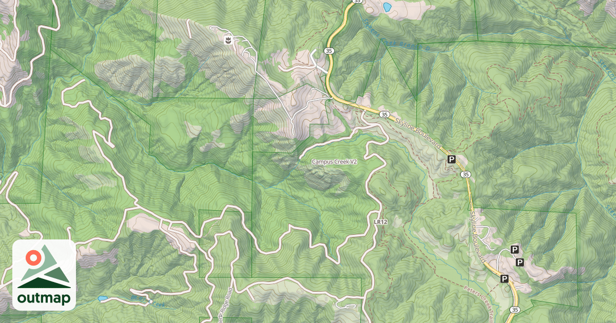 Map of Campus Creek