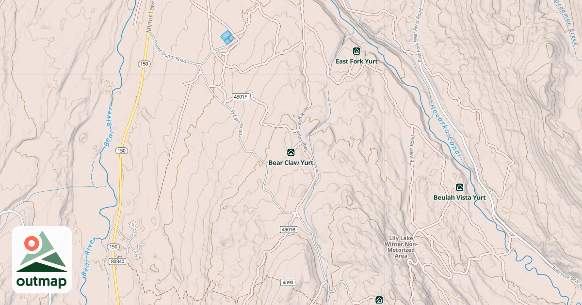 Map of Bear Claw Yurt