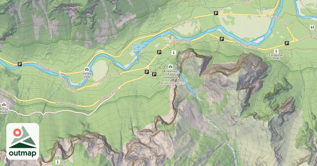 Map of Bridalveil Pogo
