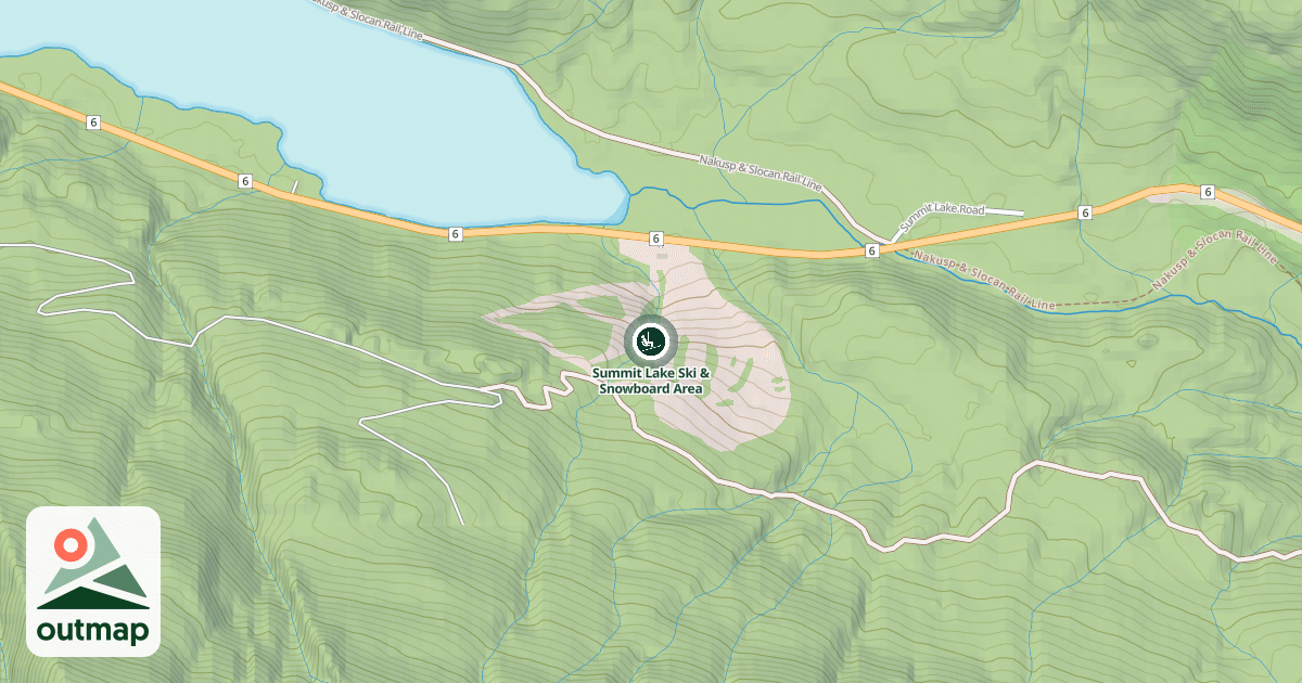 Map of Summit Lake Ski & Snowboard Area