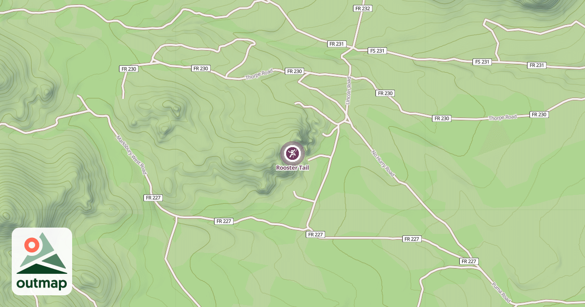 Map of Rooster Tail