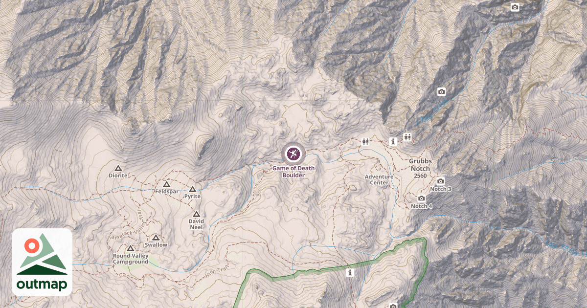 Map of Game of Death Boulder
