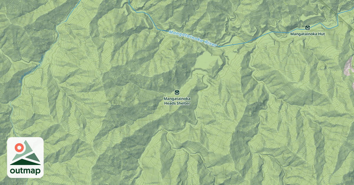 Map of Mangatainoka Heads Shelter
