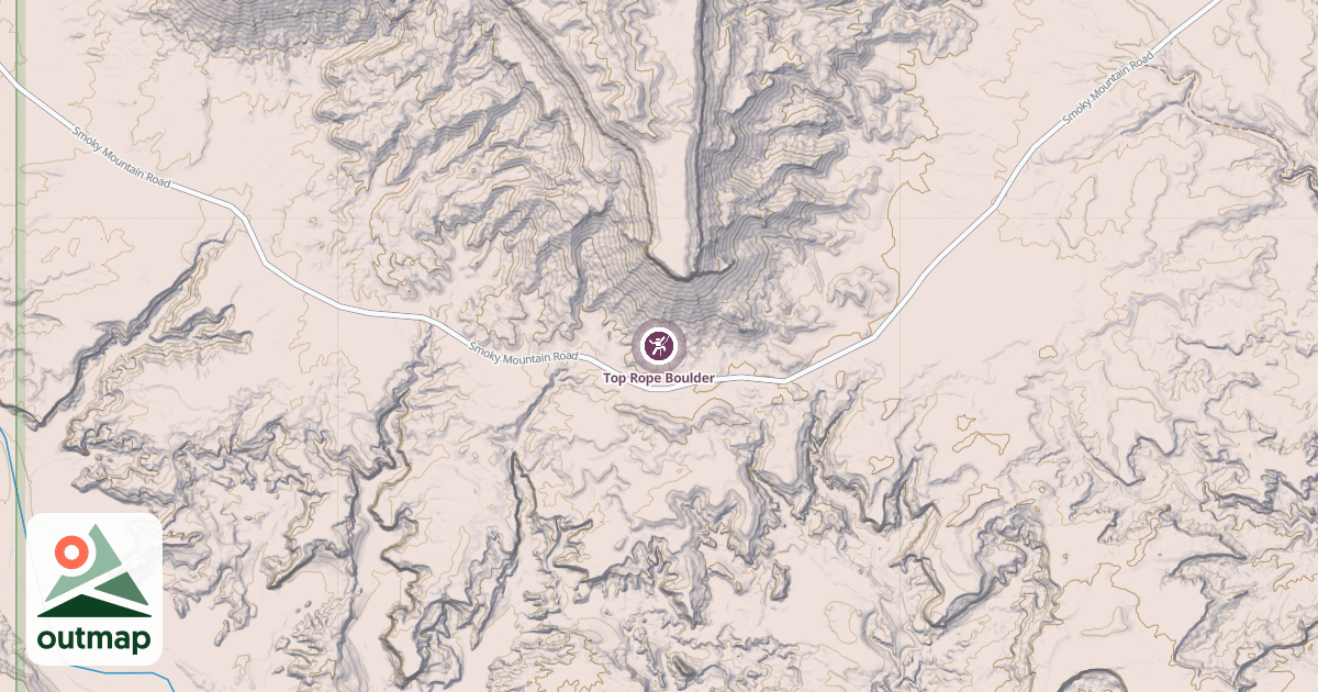 Map of Top Rope Boulder