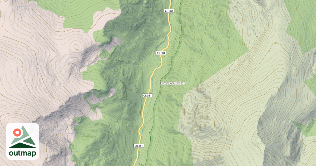 Map of Crimp Face Left