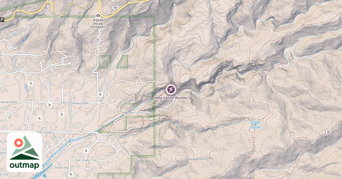 Map of Milla Vanilla Boulder