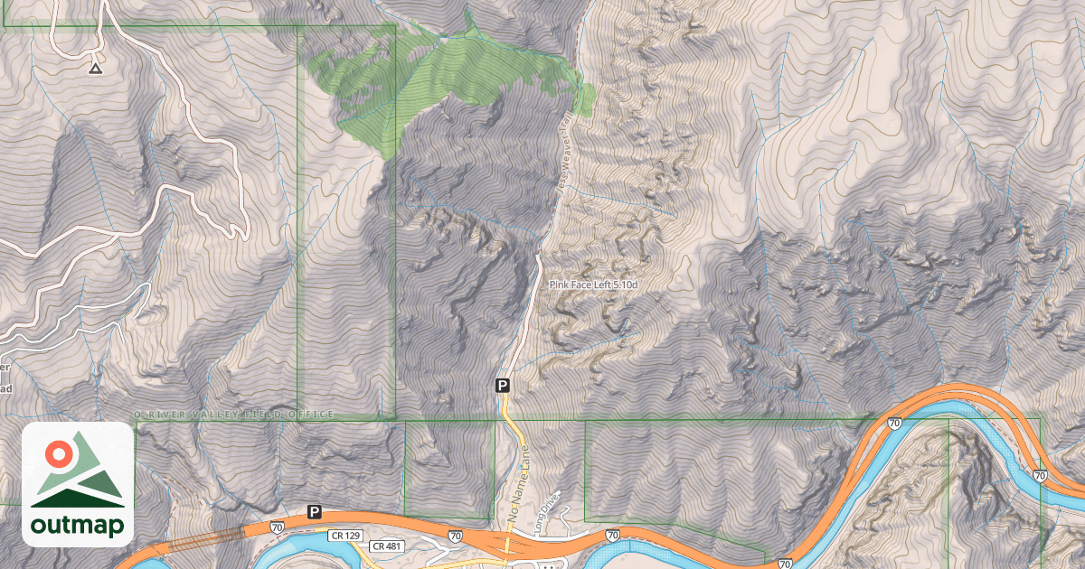 Map of Pink Face Left