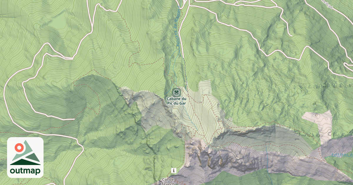 Map of Cabane du Pic du Gar