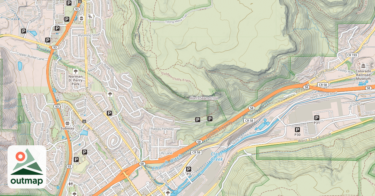 Map of Alan's Seam