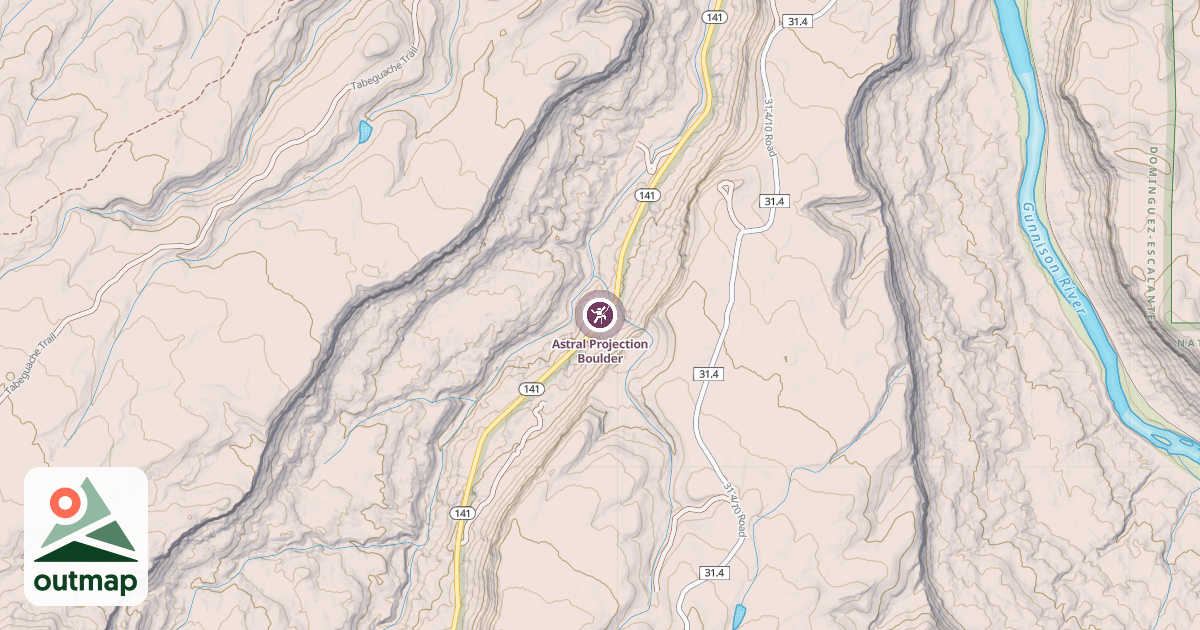 Map of Astral Projection Boulder