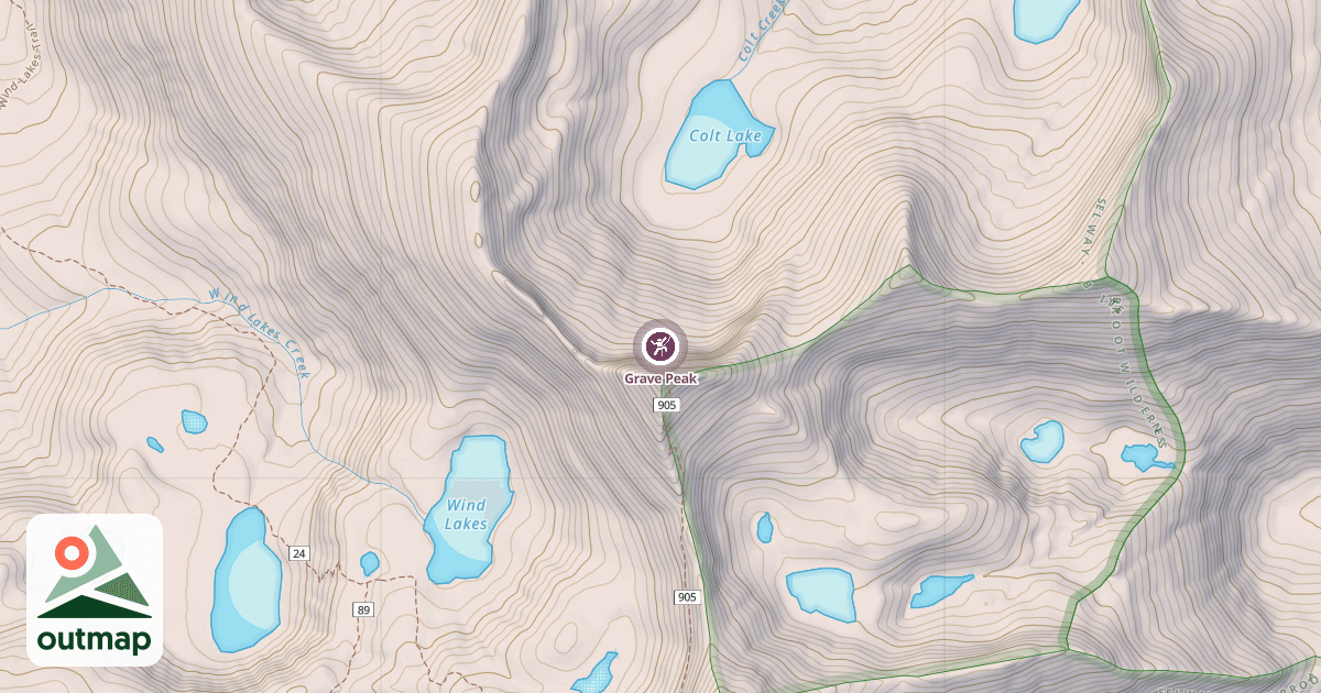 Map of Grave Peak