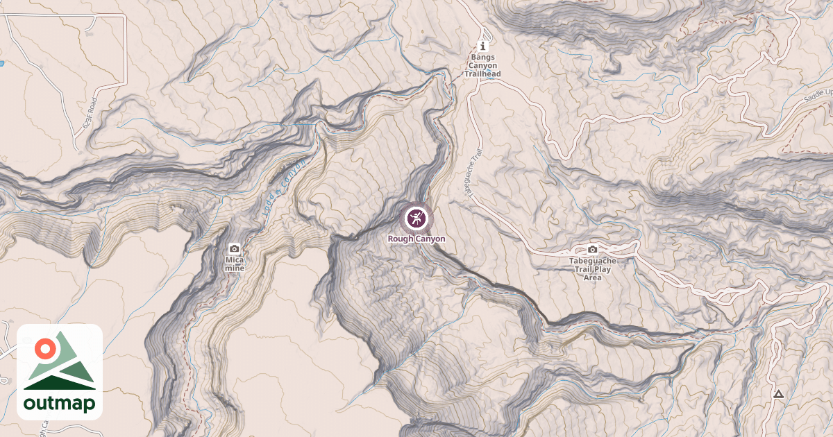 Map of Rough Canyon