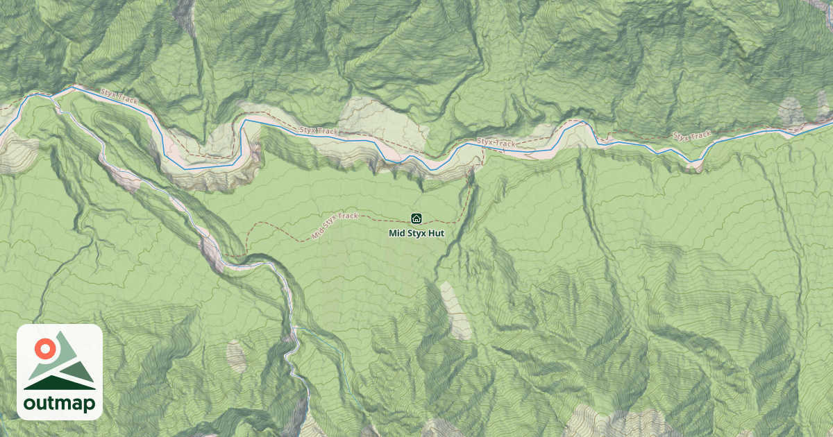 Map of Mid Styx Hut