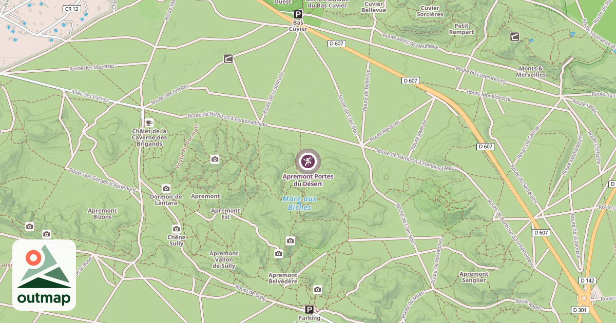 Map of Apremont Portes du Désert
