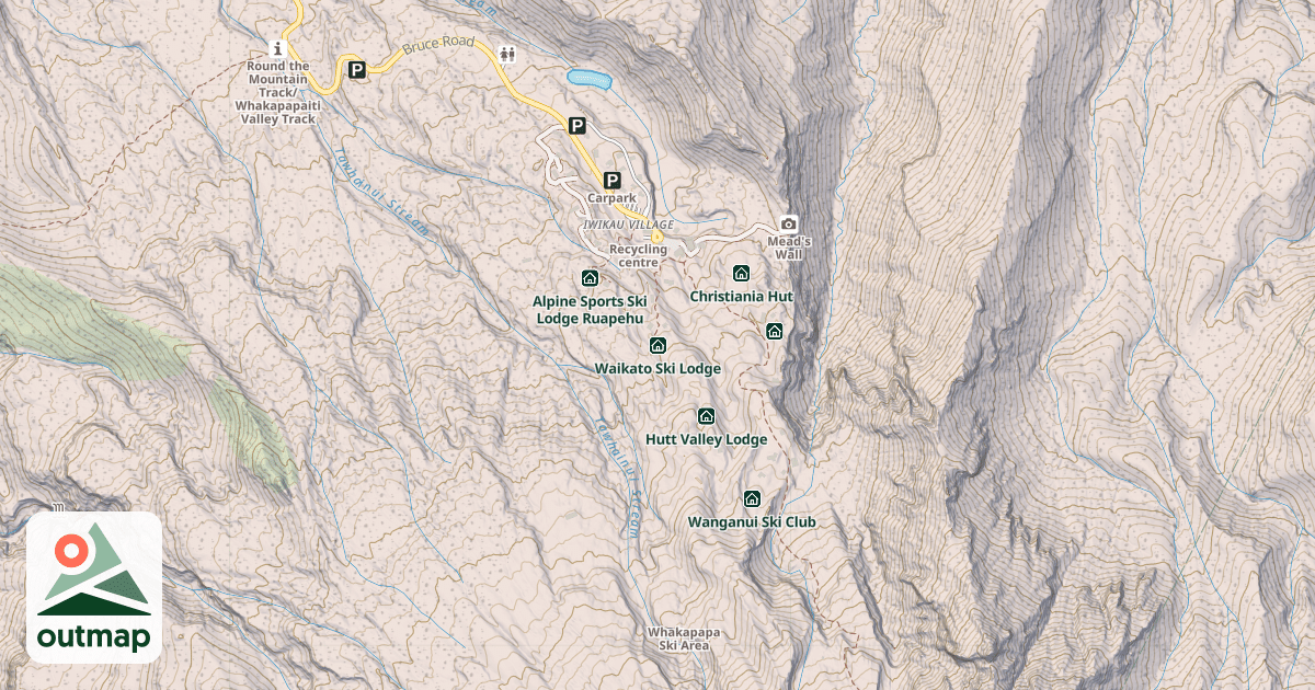 Map of Waikato Ski Lodge