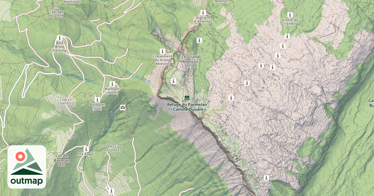 Map of Refuge du Parmelan / Camille Dunant