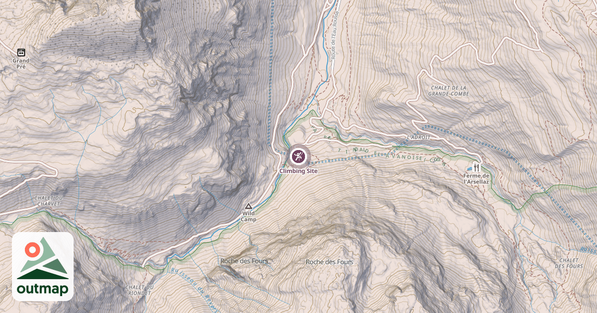 Map of Climbing Site