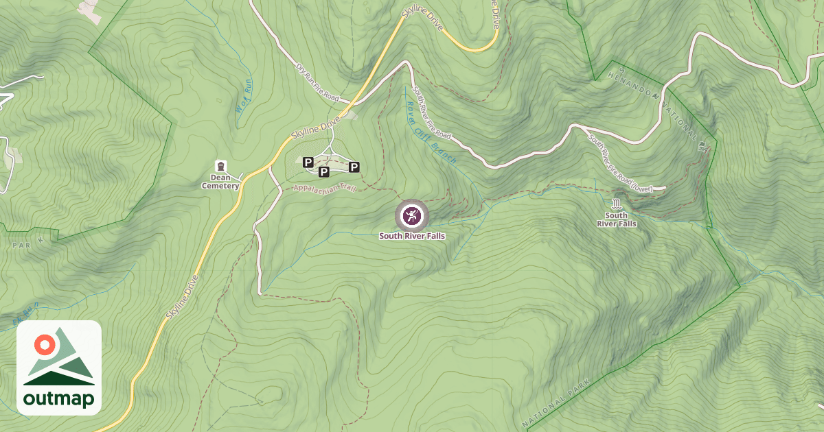 Map of South River Falls