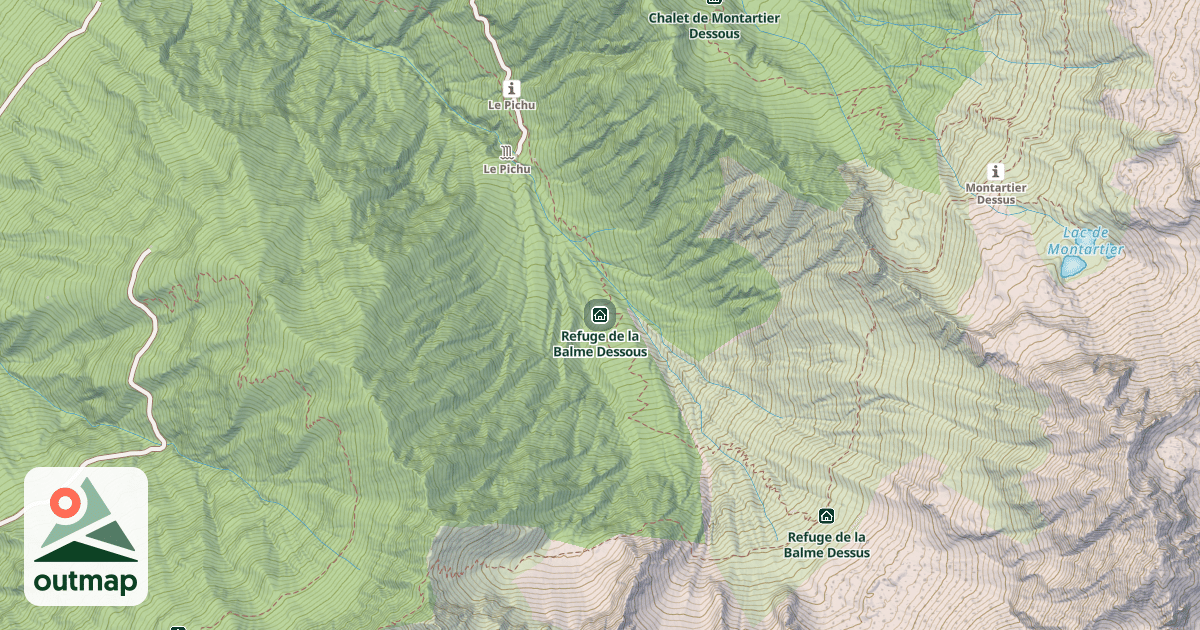 Map of Refuge de la Balme Dessous