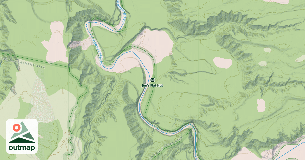 Map of Jim's Flat Hut