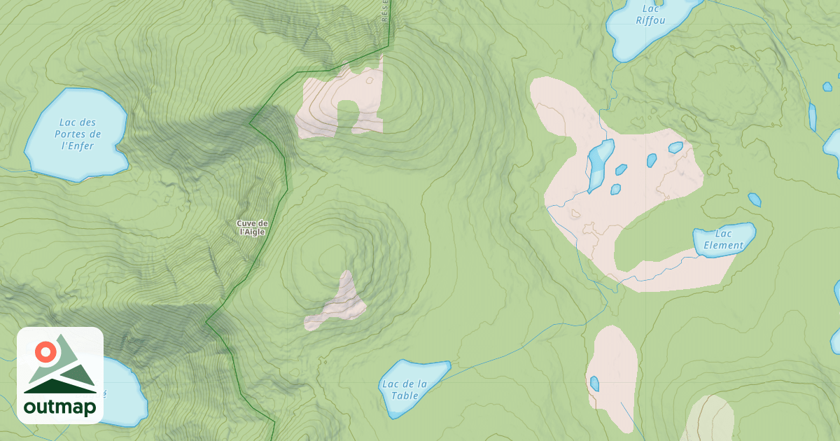 Map of Cuve de l'Aigle