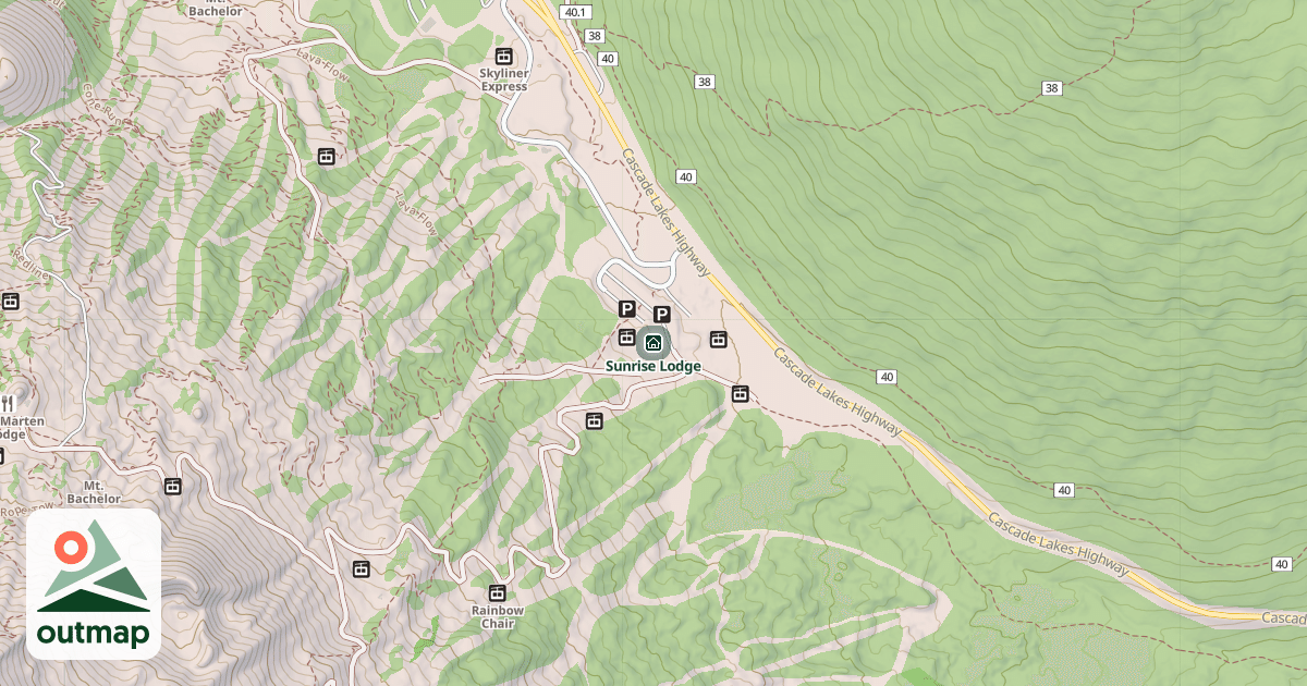 Map of Sunrise Lodge