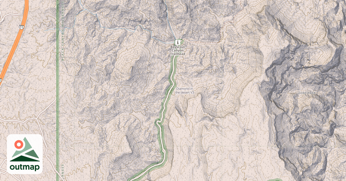 Map of Diamond in the desert