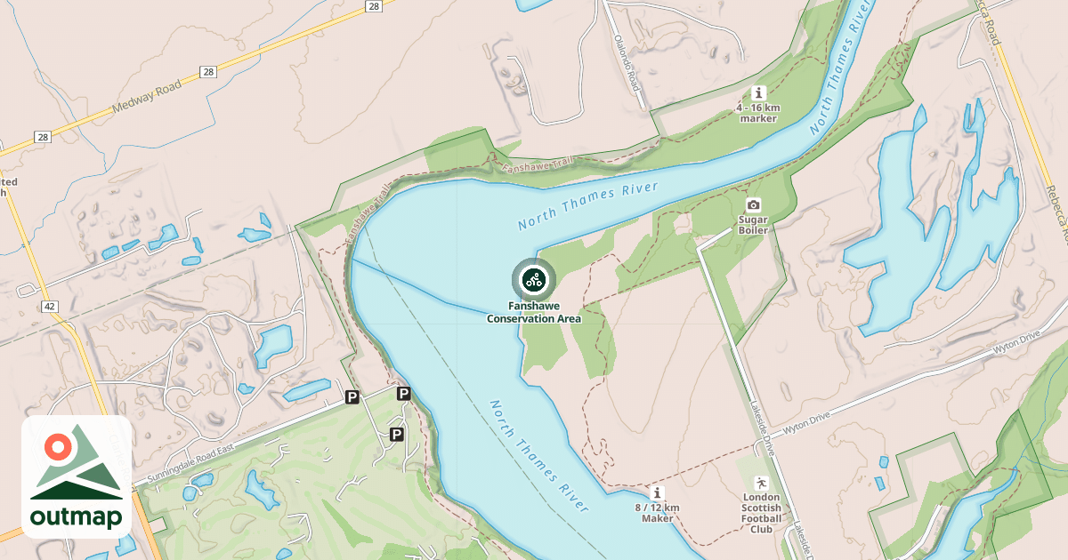 Map of Fanshawe Conservation Area