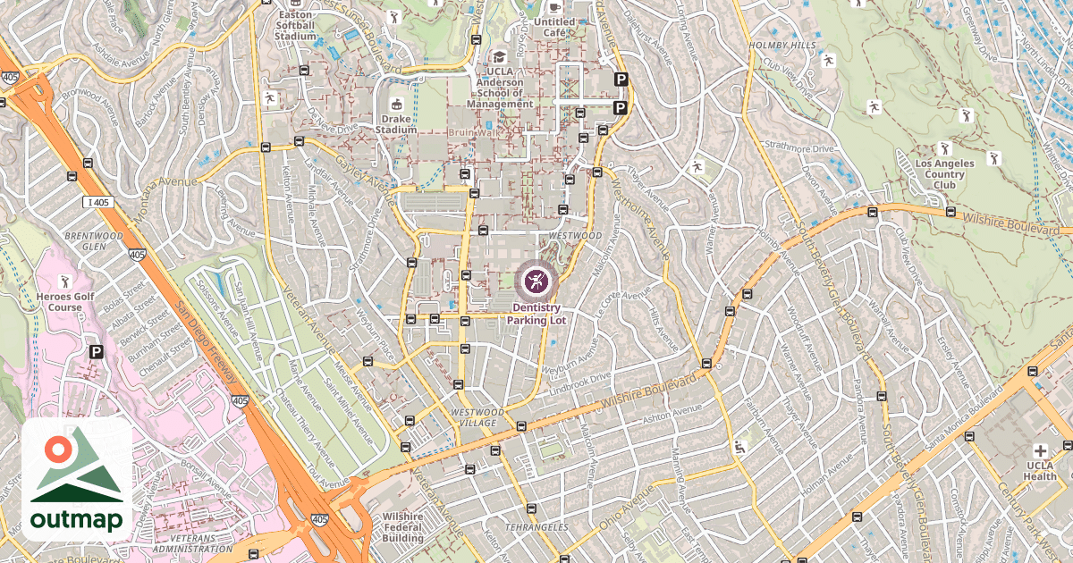 Map of Dentistry Parking Lot