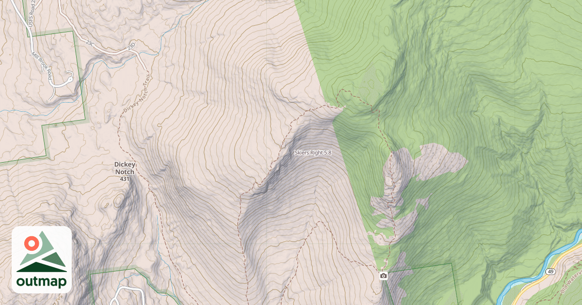 Map of Skiers Right